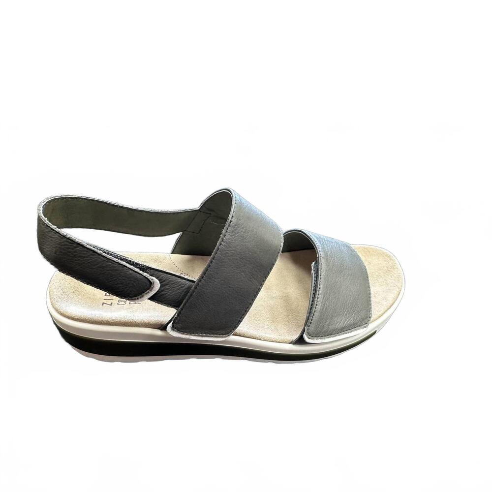 NEW ZIERA women's garlin sandal in olive-white